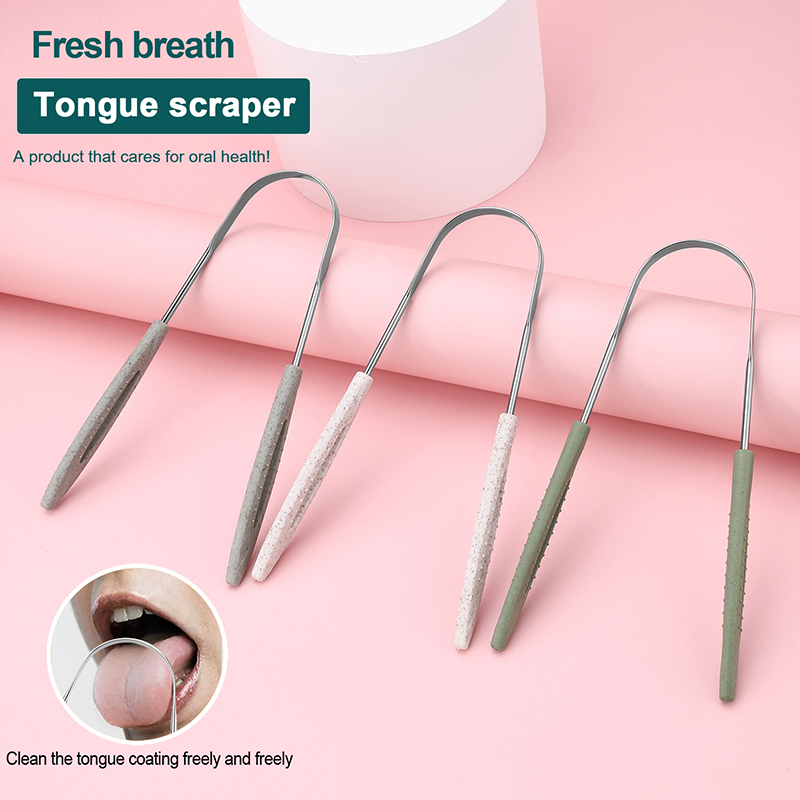 Tongue Scraper Metal - **1PCS Stainless Steel Tongue Scraper Fresh