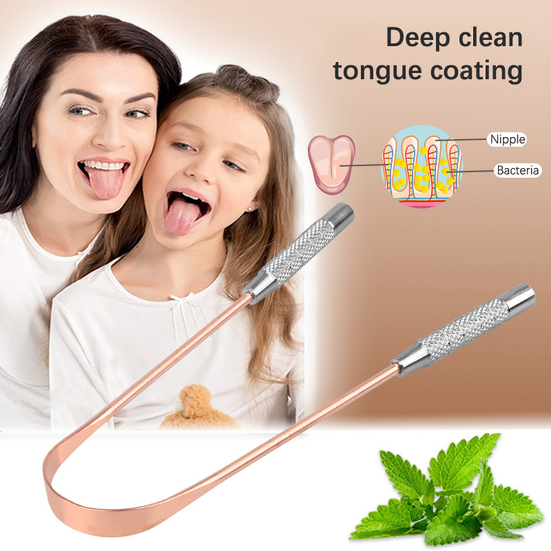 1PCS Copper Tongue Scraper Ora - огляд і ціна Tongue Scraper Metal