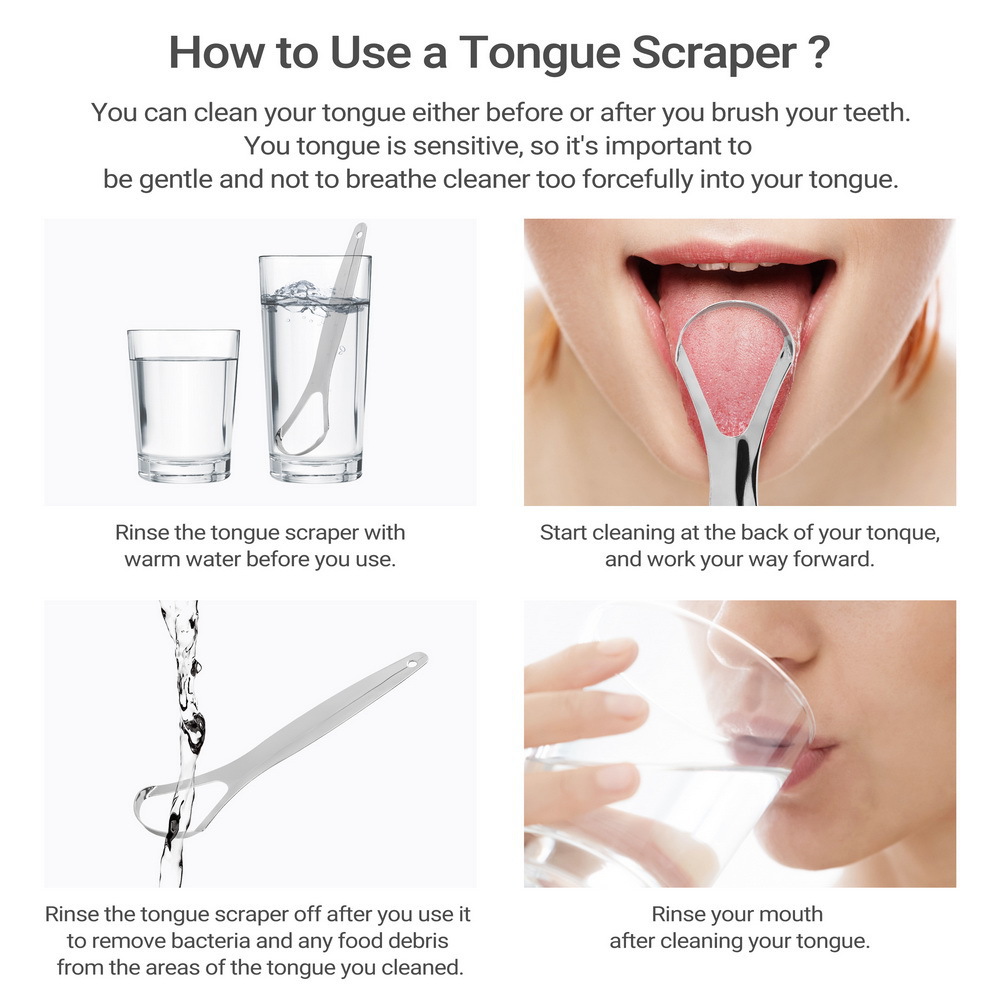3 Pcs/Pack Metal Tongue Scrape - огляд і ціна Tongue Scraper Metal