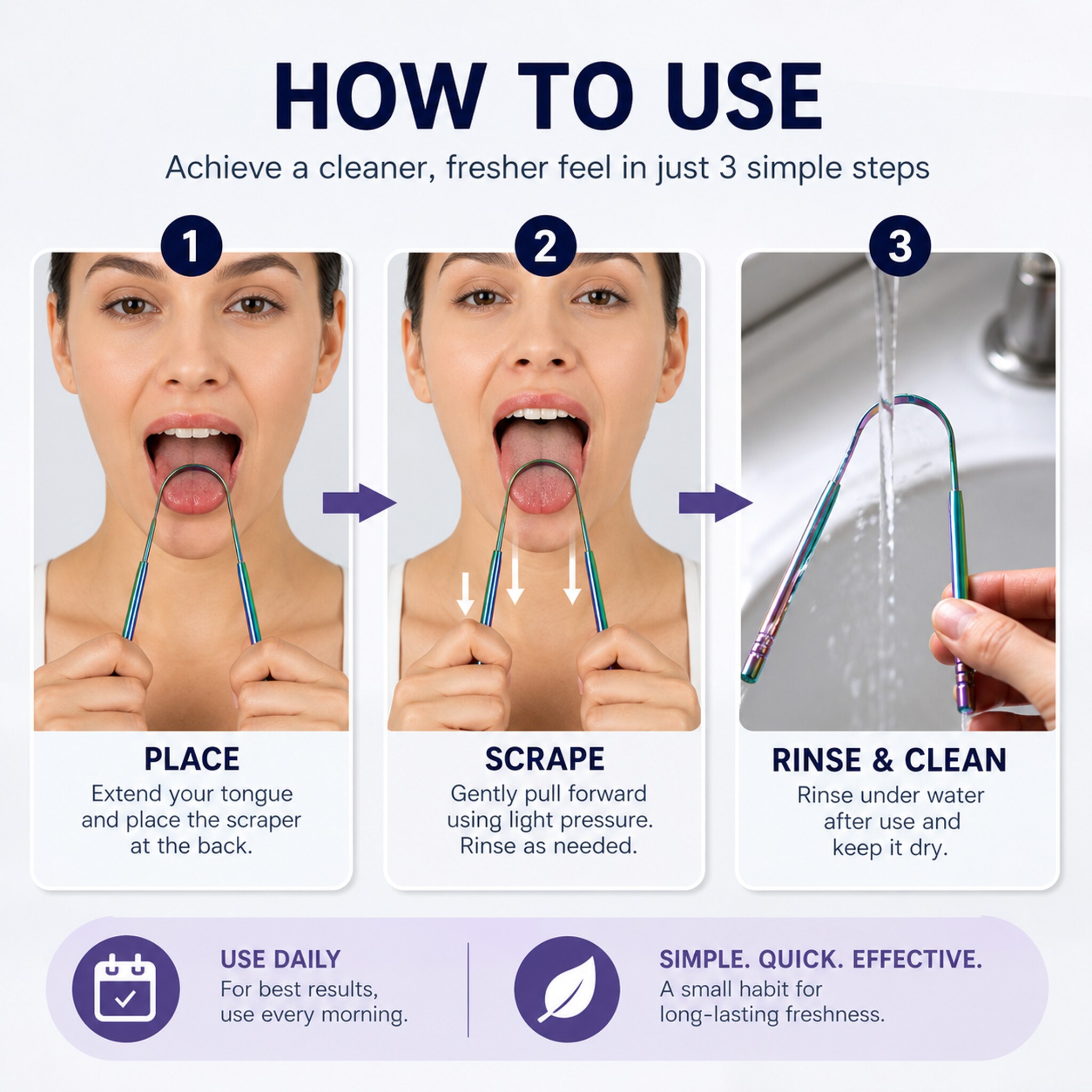 Metal Tongue Cleaner Stainless - огляд і ціна Tongue Scraper Metal