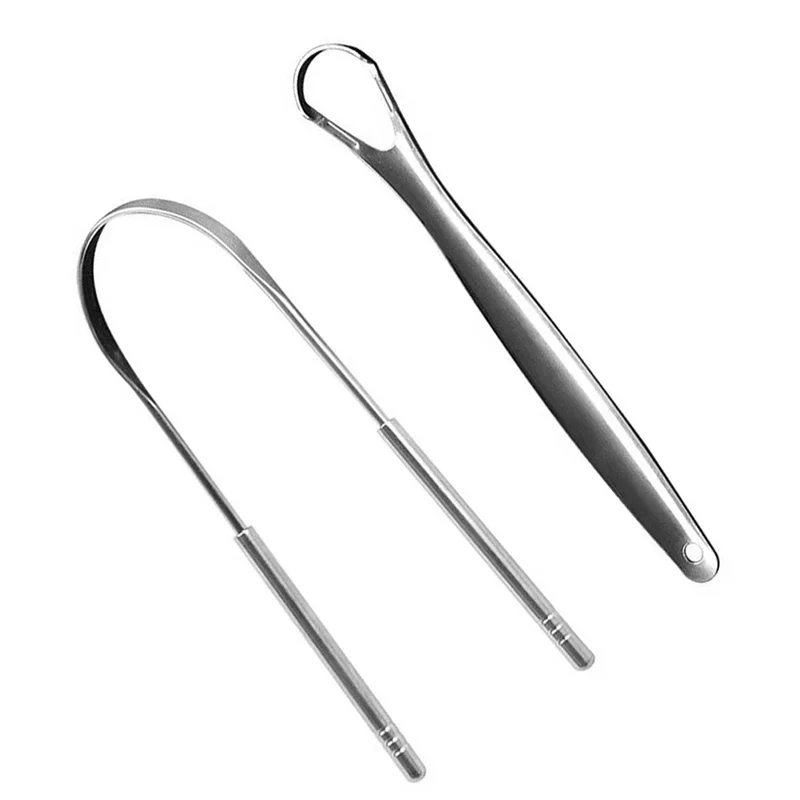 2Pcs Oral Tongue Cleaner Tongu - огляд і ціна Tongue Scraper Metal