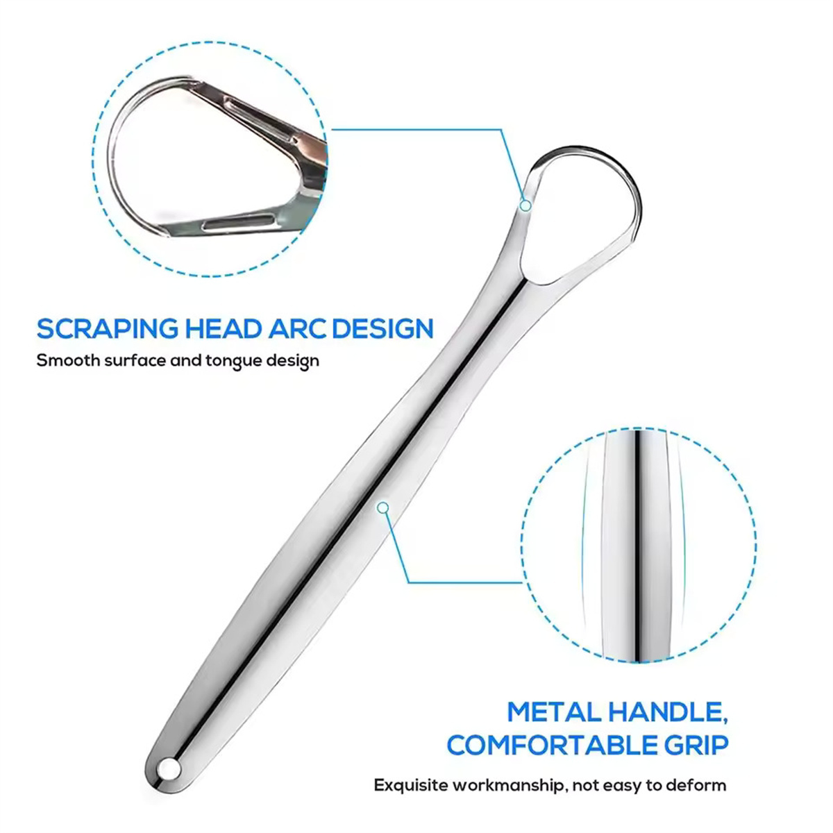 1/2/3Pcs Stainless Steel Tongu - огляд і ціна Tongue Scraper Metal