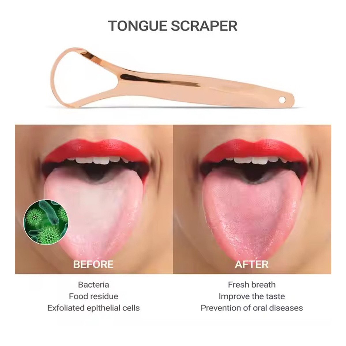 1/2/3/4pcs Tongue Scrapers for - огляд і ціна Tongue Scraper Metal