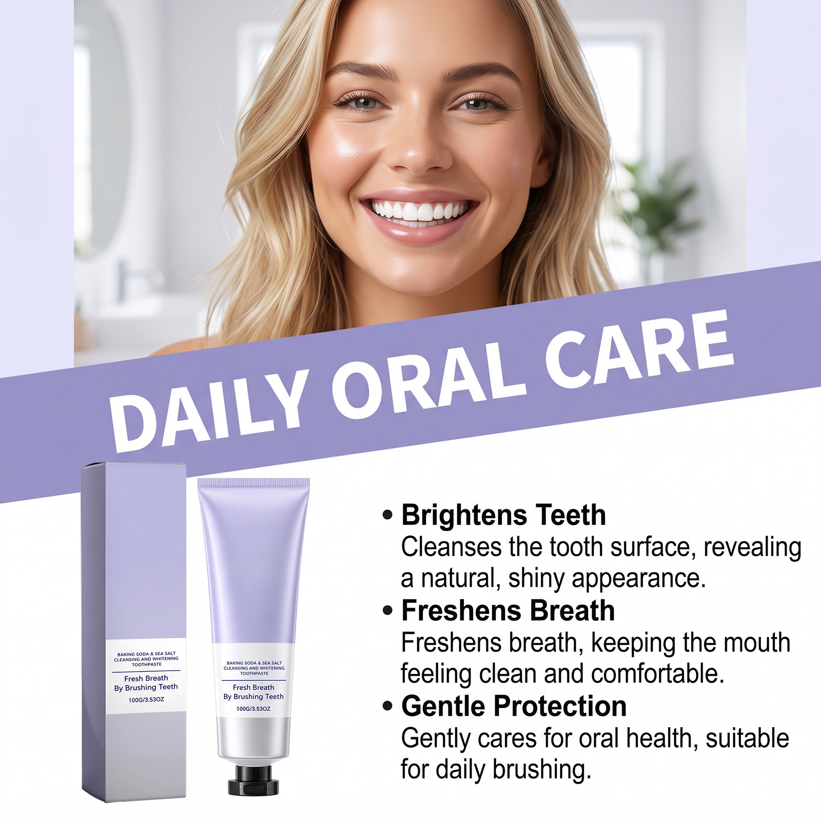 Sea Salt Whitening Toothpaste  - огляд і ціна Teeth Whitening Baking Soda