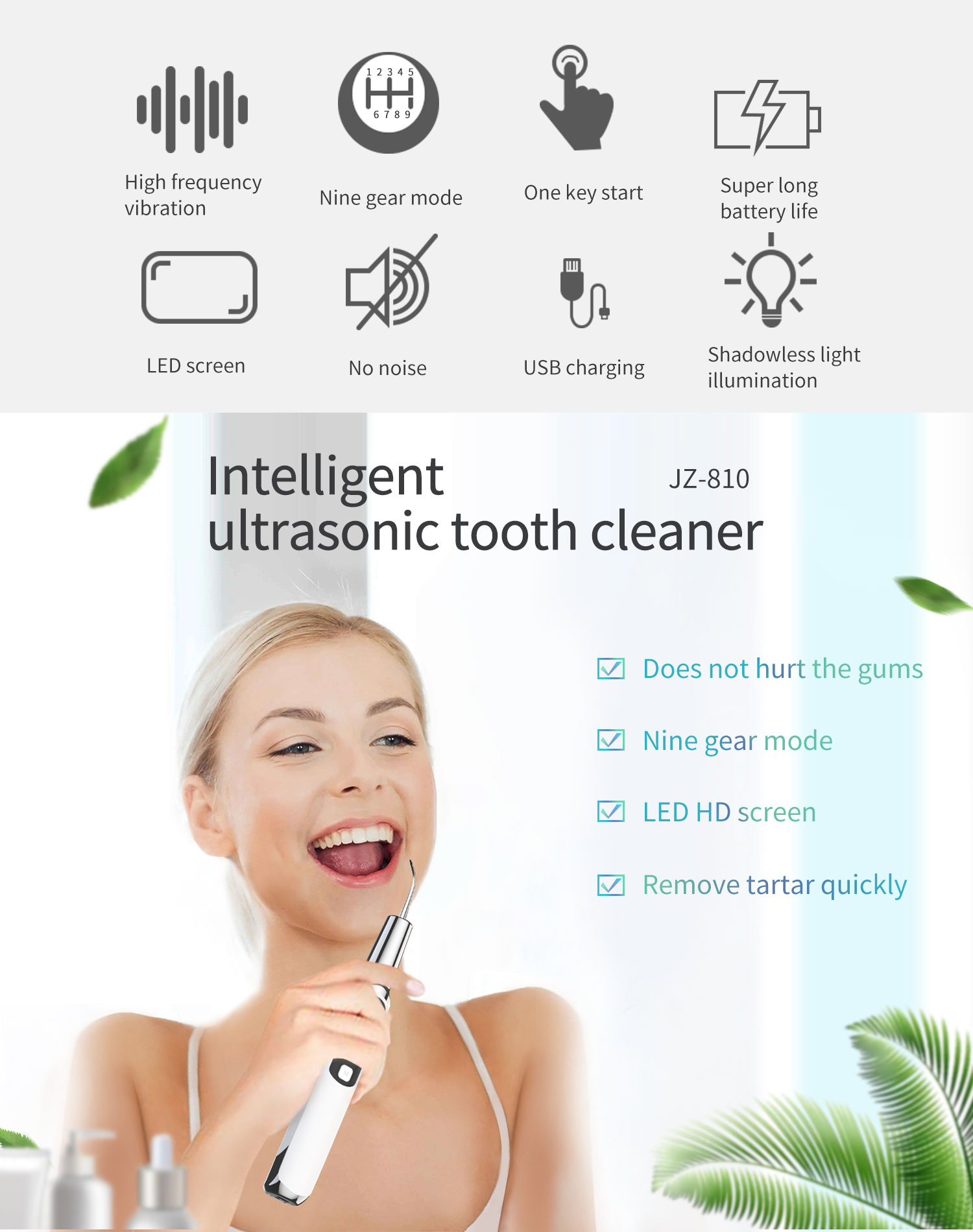 Electric Sonic Dental Calculus - огляд і ціна Teeth Whitening And Stain Removal