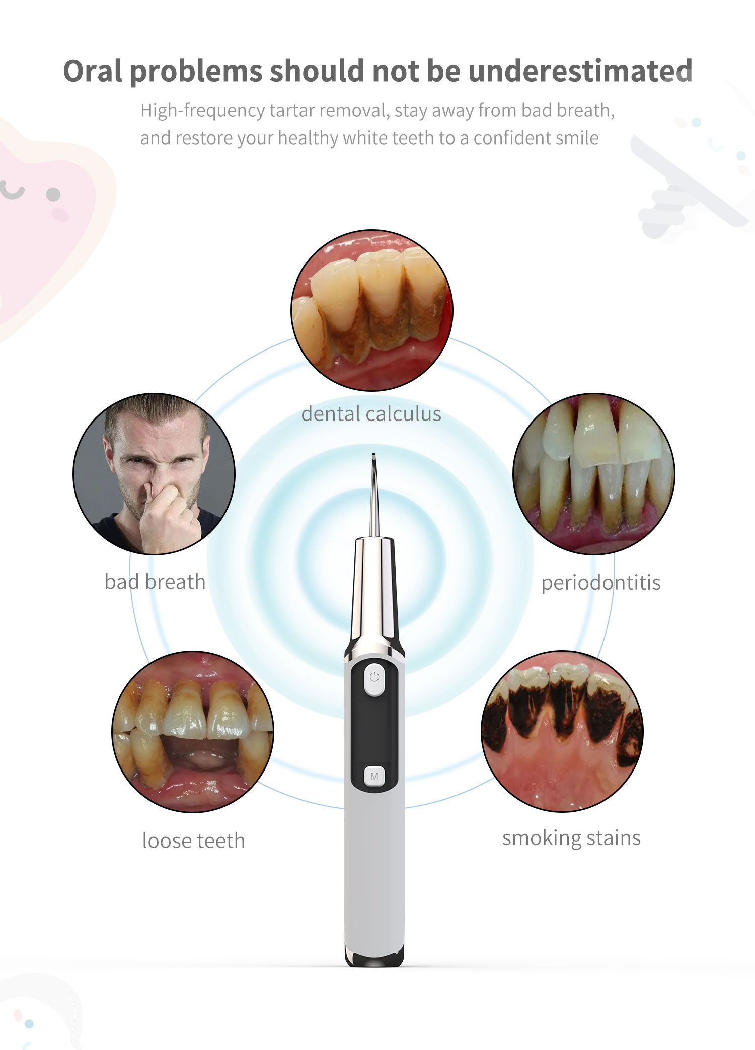 Electric Sonic Dental Calculus - огляд і ціна Teeth Whitening And Stain Removal