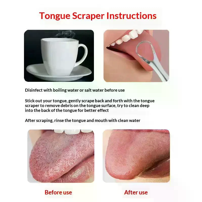 Stainless Steel Tongue Scraper - огляд і ціна Tongue Scraper Metal