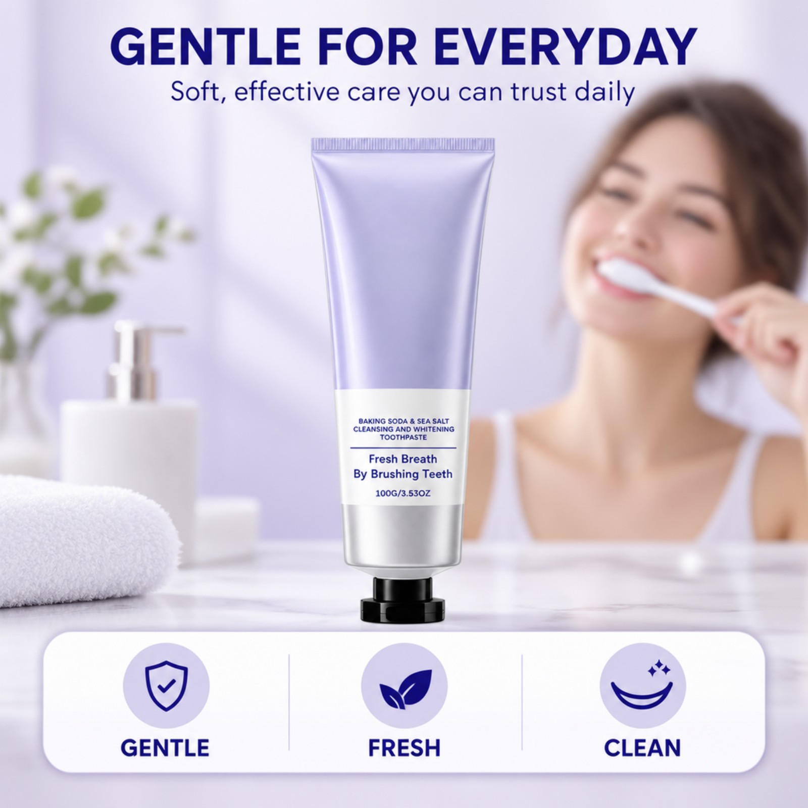 Baking Soda Sea Salt Toothpast - огляд і ціна Teeth Whitening Baking Soda