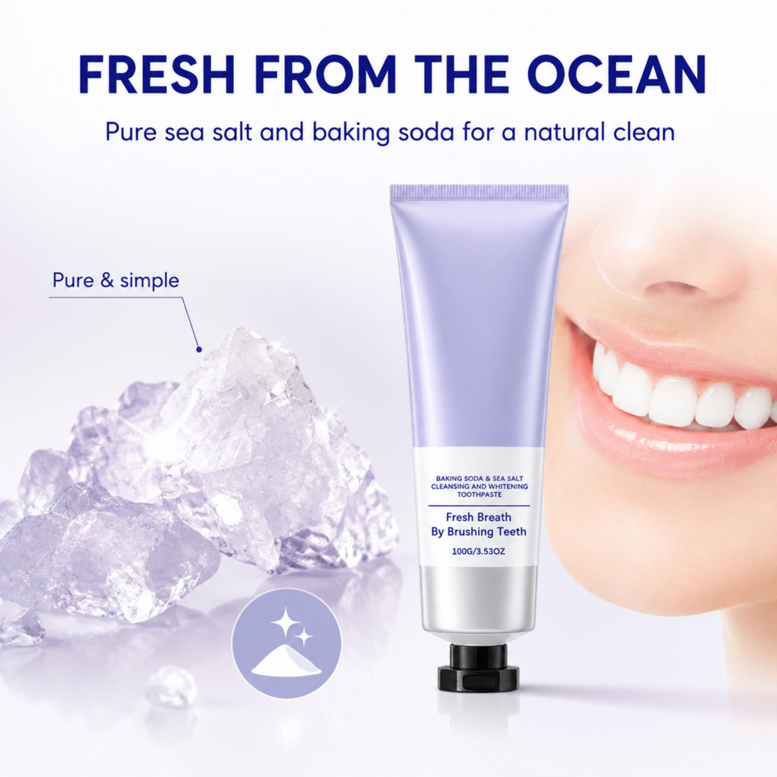 Baking Soda Sea Salt Toothpast - огляд і ціна Teeth Whitening Baking Soda