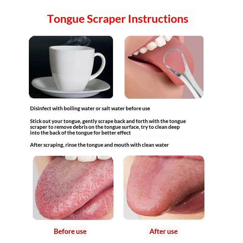 Stainless Steel Tongue Scraper - огляд і ціна Tongue Scraper Metal