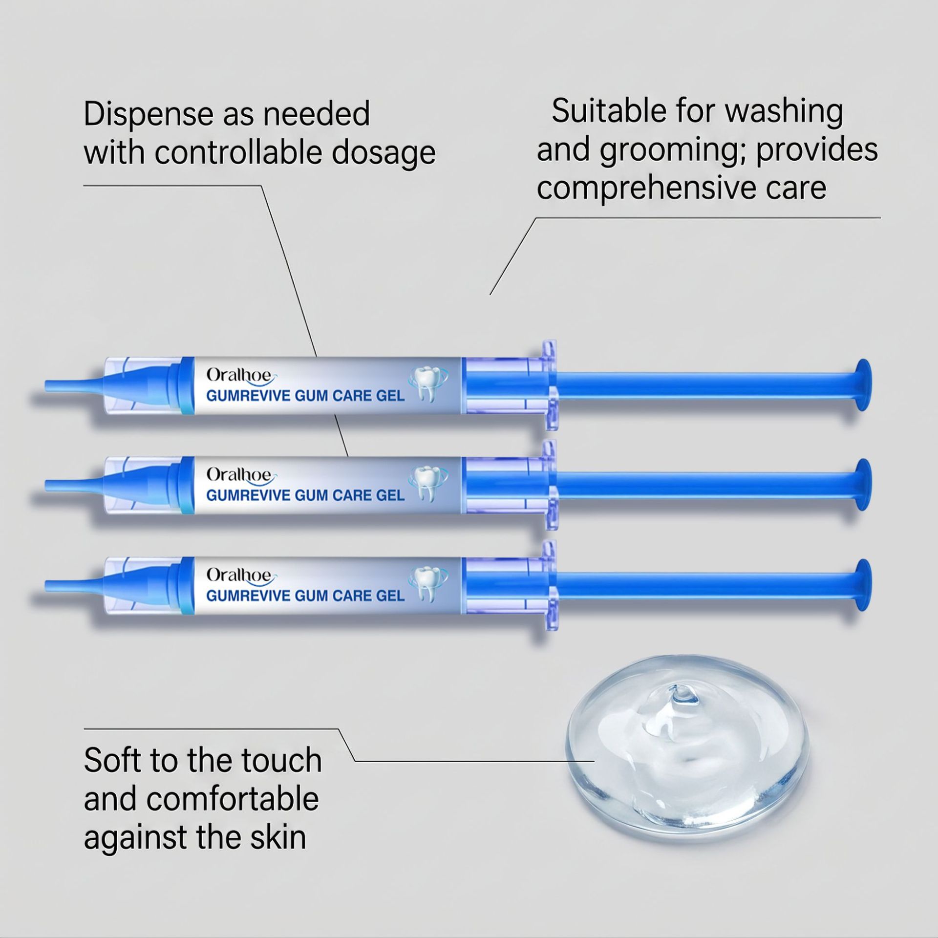 Oral Care Gel 3Pcs Gum Cleanin - огляд і ціна Teeth Whitening From Home