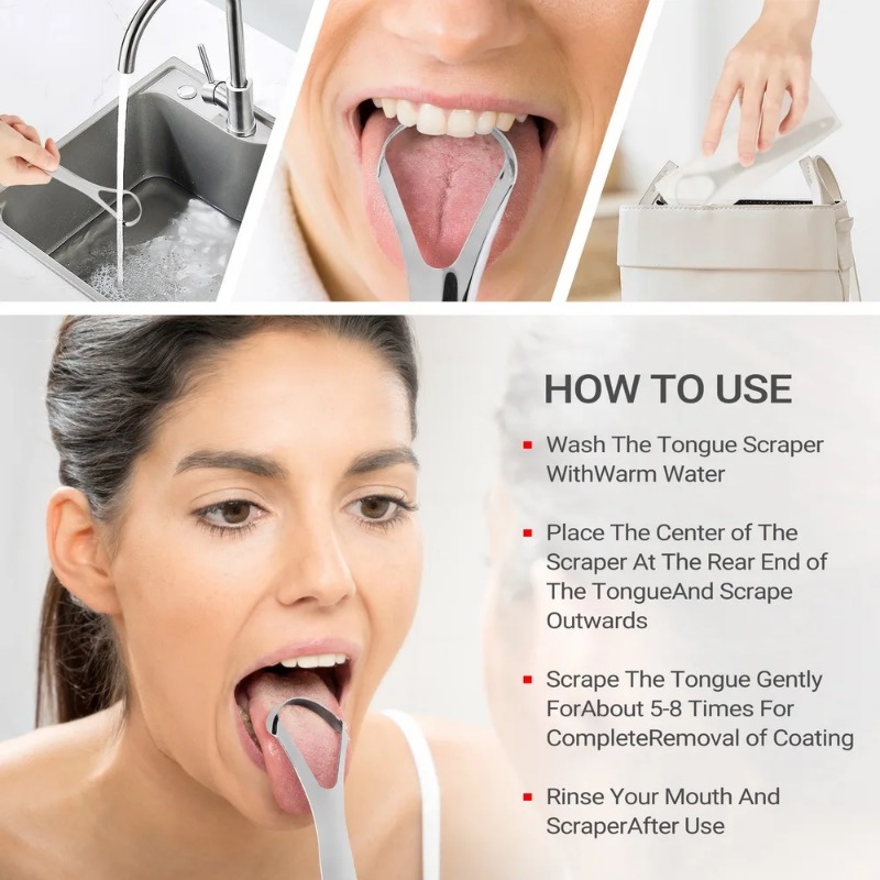 Halitosis Tongue Coating Tongu - огляд і ціна Tongue Scraper Metal