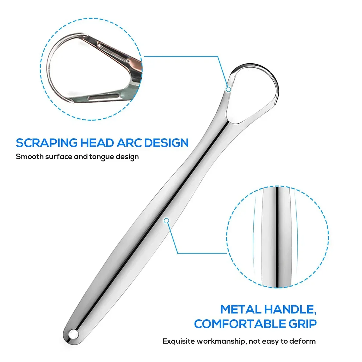 Premium 1pcs/3pcs Metal Tongue - огляд і ціна Tongue Scraper Metal