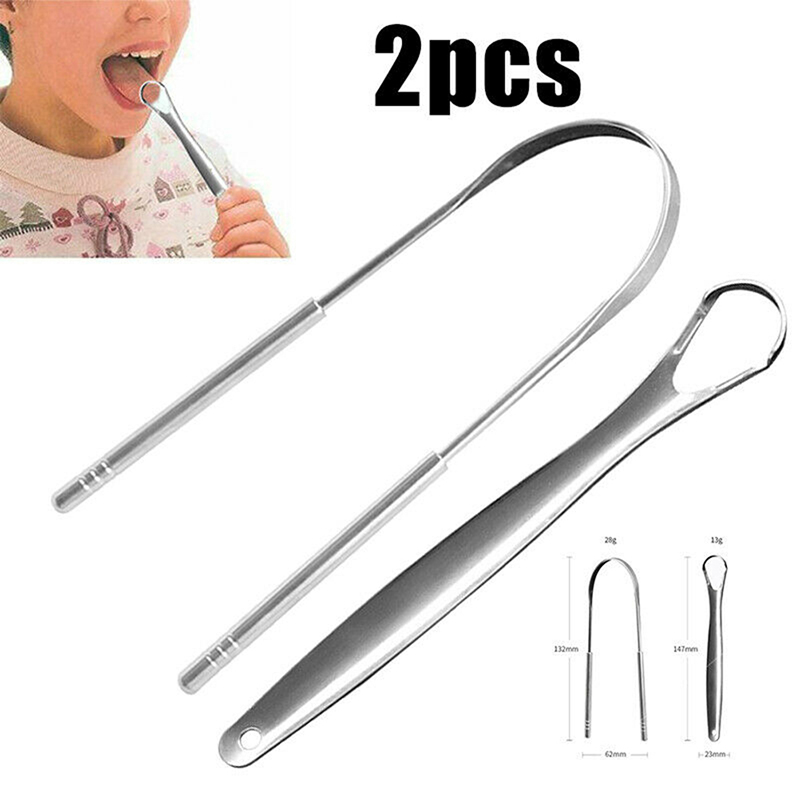 2Pcs Tongue Scraper Stainless  - огляд і ціна Tongue Scraper Metal